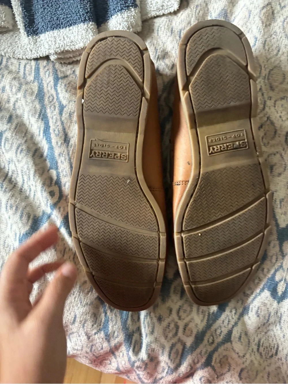 Sperry Cognac Leather Classic Moccasin Boat Shoes